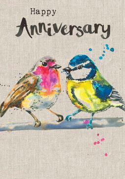 Love Birds Anniversary Card Stationery Sarah Kelleher 