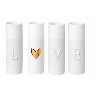 Love Mini Vases Set of 4 Homeware Rader 