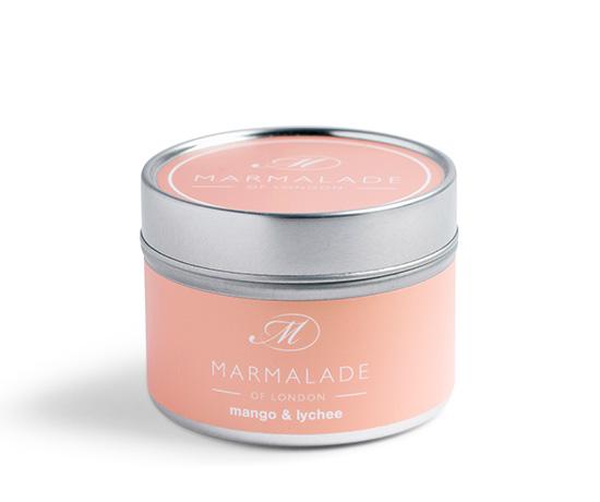 Mango and Lychee Tin Candle Home Fragrance Marmalade 