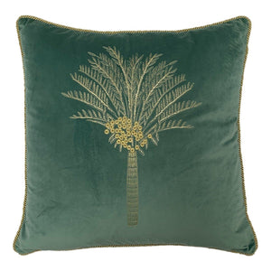 Mineral Desert Palm Velvet Cushion Soft Furnishing Riva Home 