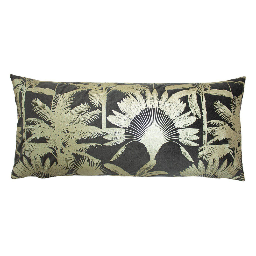 Mink Tropical Palm Cushion Soft Furnishing Riva Home 
