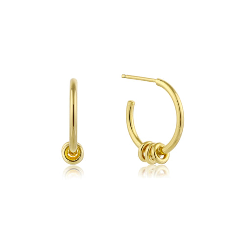 Modern Minimalism Gold Hoop Earrings Jewellery Ania Haie 