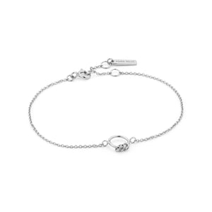 Modern Minimalism Silver Circle Bracelet Jewellery Ania Haie 