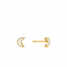 Load image into Gallery viewer, Moon Gold Stud Earrings Jewellery Ania Haie 
