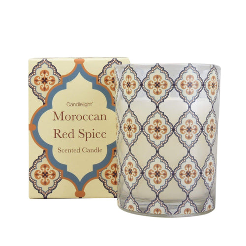 Moroccan Red Spice Candle Home Fragrance Candlelight 