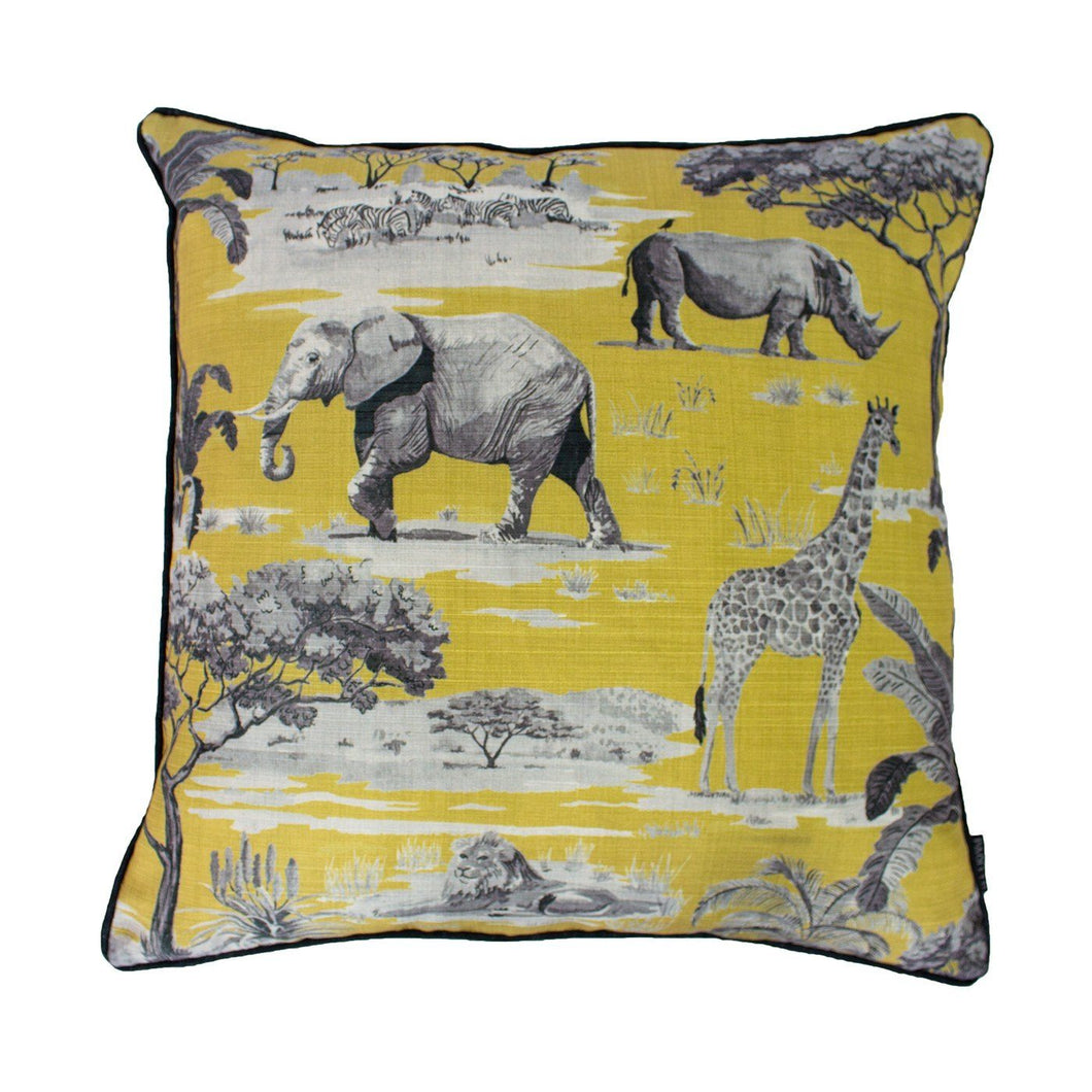 Ochre Safari Cushion Soft Furnishing Riva Home 