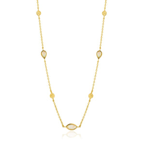Opal Colour Gold Necklace Jewellery Ania Haie 