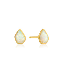 Load image into Gallery viewer, Opal Colour Gold Stud Earrings Jewellery Ania Haie 
