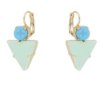 Pale Blue and Mint Miami Earrings Jewellery Philippe Ferrandis 