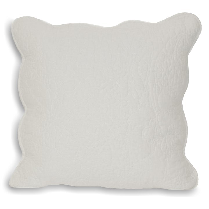 Pale Grey Embroidered Cushion Soft Furnishing Riva Home 