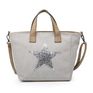 Pale Grey Star Handbag Accessories House of Milan 