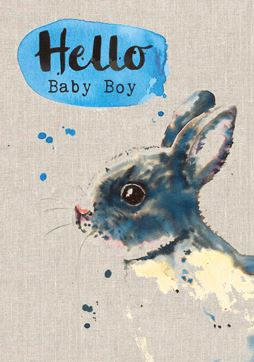 Rabbit Baby Boy Card Stationery Sarah Kelleher 