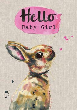 Rabbit Baby Girl Card Stationery Sarah Kelleher 