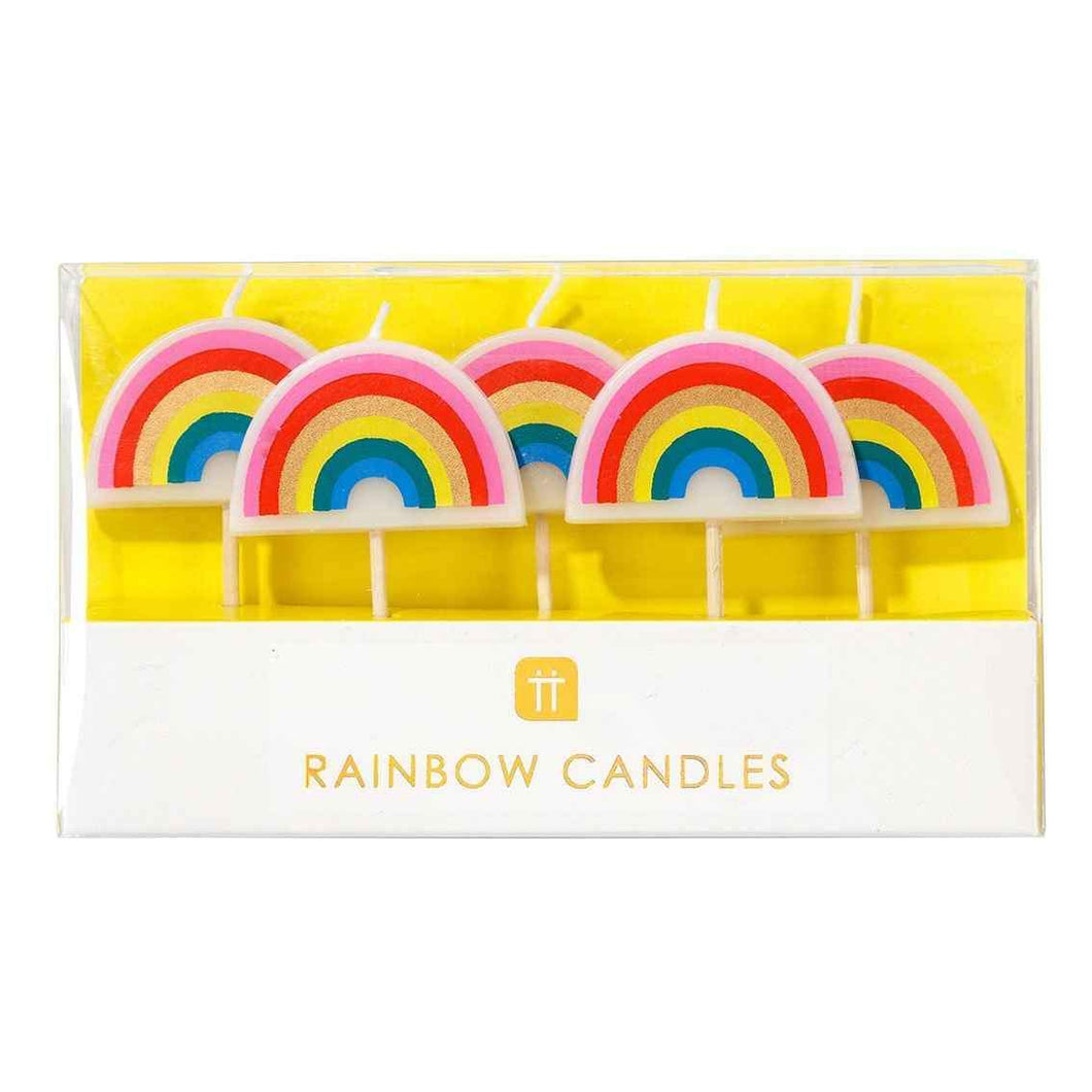 Rainbow Shaped Candles Party Talking Tables 