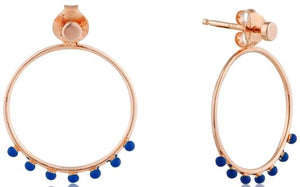 Rose Gold Dotted Front Hoop Earrings Jewellery Ania Haie 