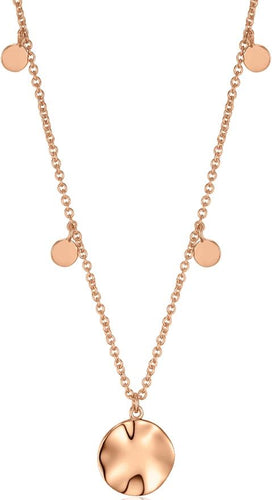 Rose Gold Ripple Drop Necklace Jewellery Ania Haie 