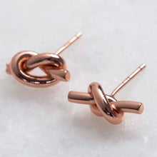 Load image into Gallery viewer, Rose Gold &#39;Tying the Knot&#39; Earrings Jewellery Lisa Angel 
