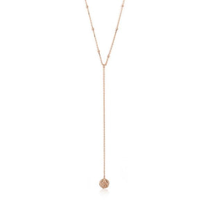 Rose Gold Y Drop Deus Necklace Jewellery Ania Haie 