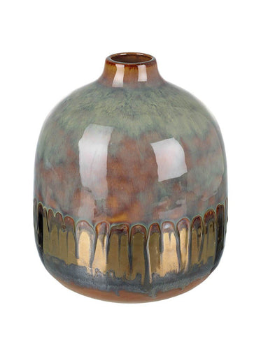 Sage and Bronze Small Ceramic Vase Homeware Parlane 