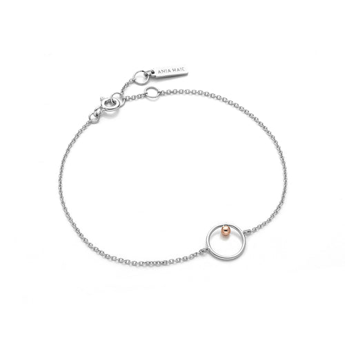 Silver and Rose Gold Circle Bracelet Jewellery Ania Haie 