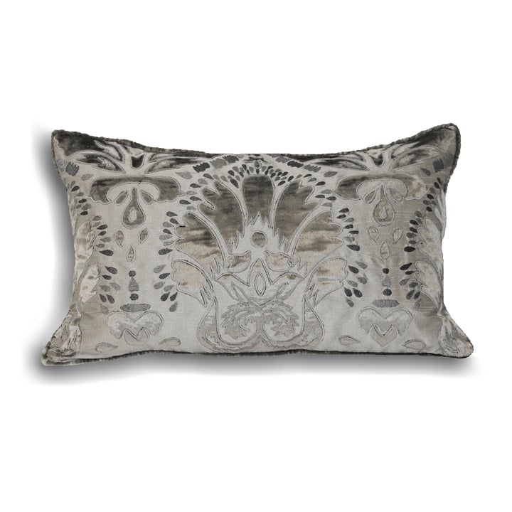 Silver Applique Detail Cushion Soft Furnishing Riva Home 