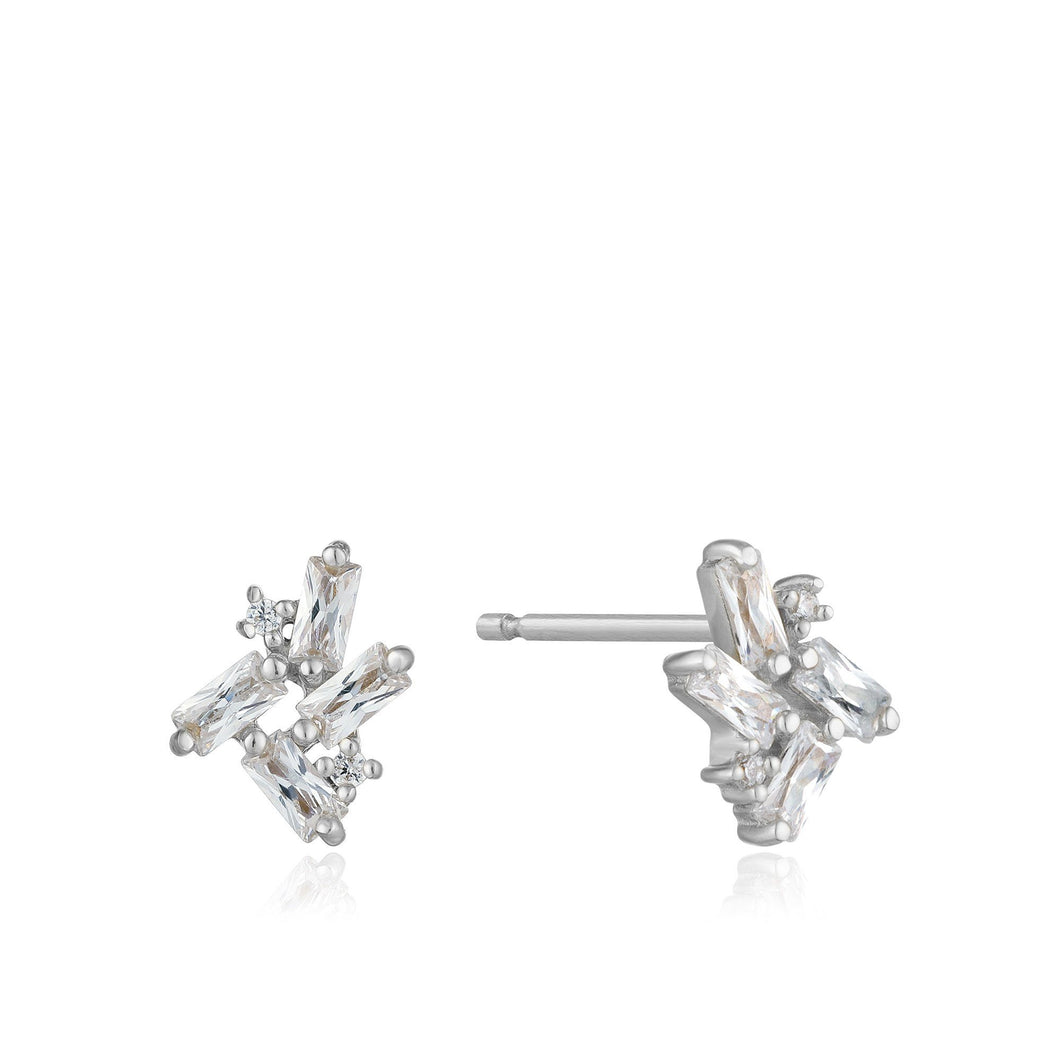 Silver Glow Getter Stud Earrings Jewellery Ania Haie 