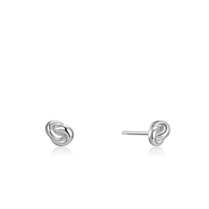 Silver Knot Stud Earrings Jewellery Ania Haie 