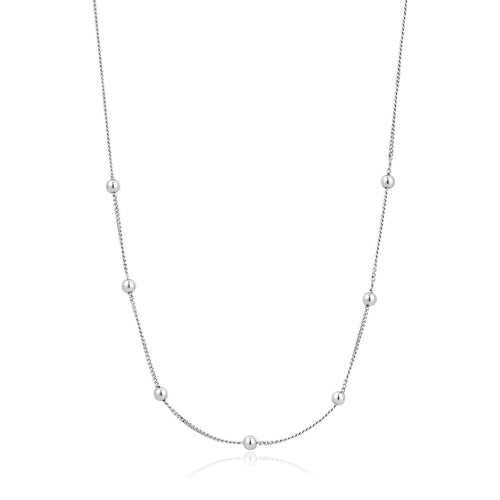 Silver Modern Beaded Necklace Jewellery Ania Haie 