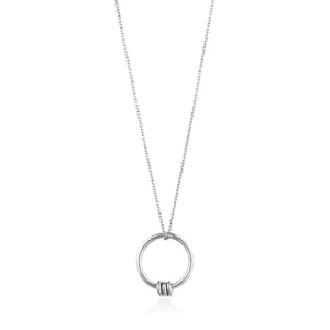 Silver Modern Circle Necklace Jewellery Ania Haie 