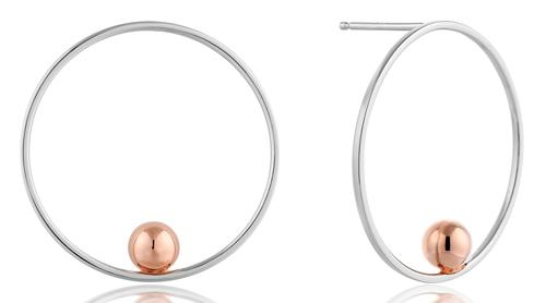 Silver Orbit Front Hoop Earrings Jewellery Ania Haie 