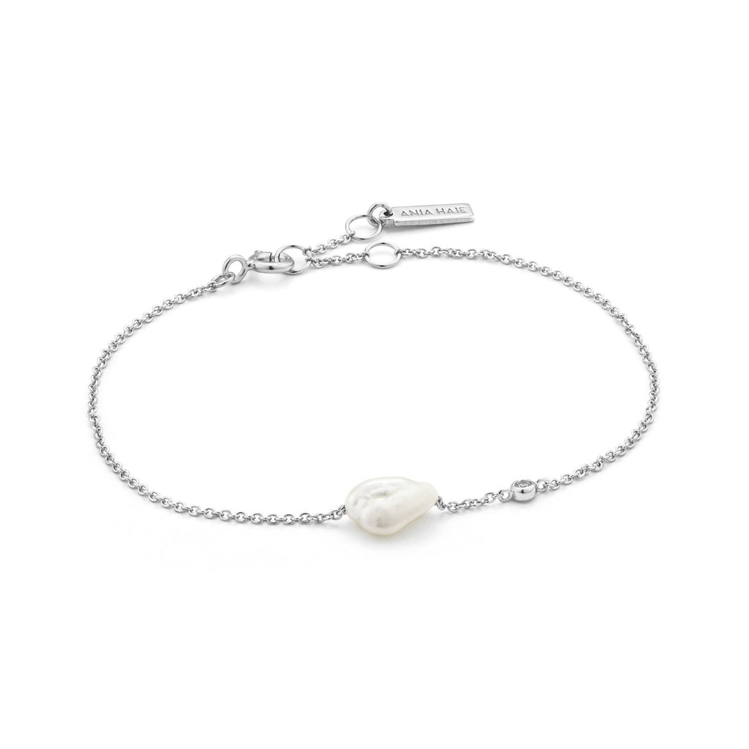 Silver Pearl Bracelet Jewellery Ania Haie 