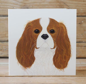Squirrel the King Charles Spaniel Card Stationery Bird 