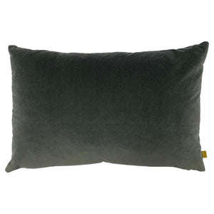 Steel Grey Velvet Cushion Soft Furnishing Riva Home 