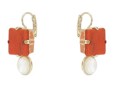 Terracotta Maui Earrings Jewellery Philippe Ferrandis 