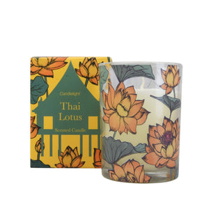 Thai Lotus Flower Candle Home Fragrance Candlelight 
