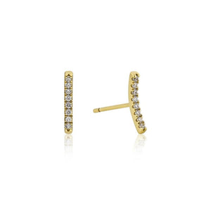 Touch of Sparkle Gold Bar Earrings Jewellery Ania Haie 