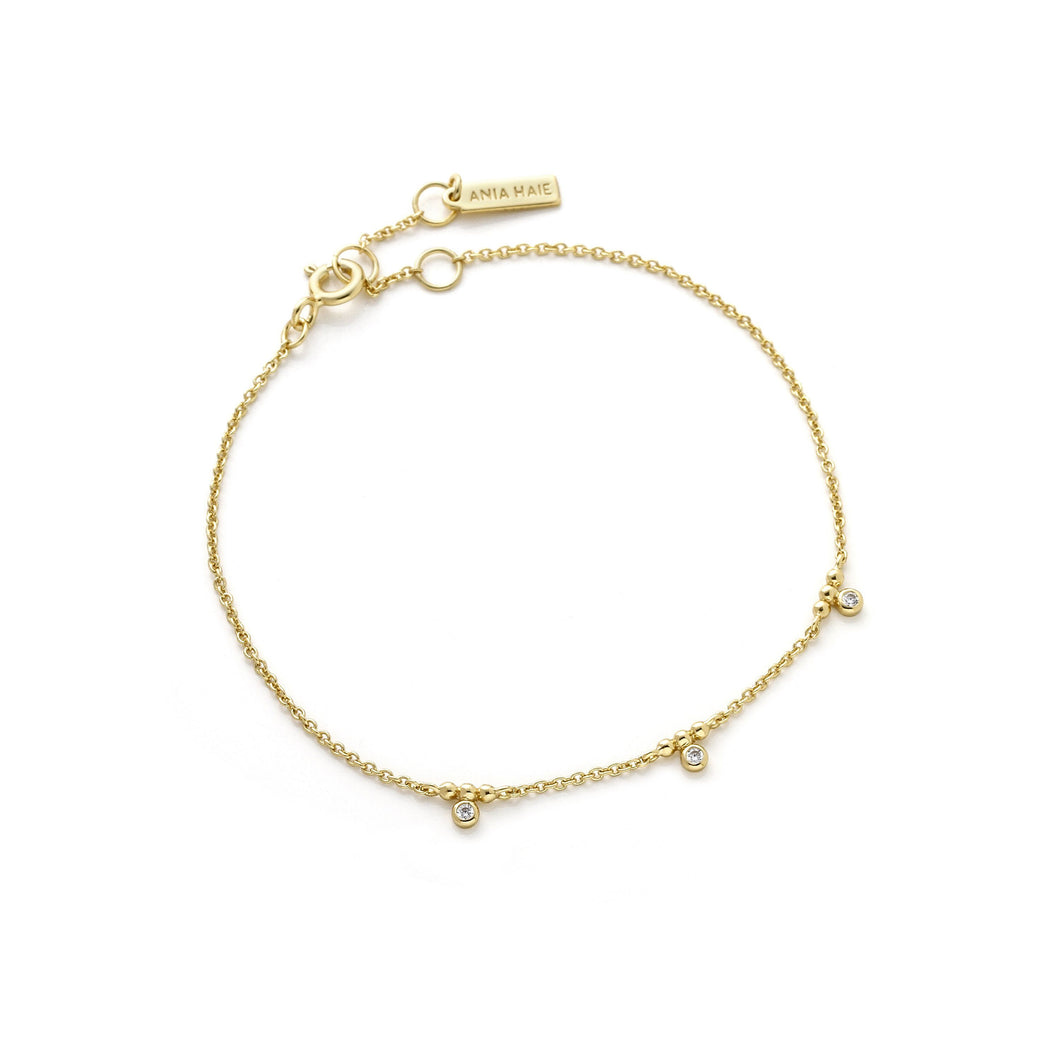 Touch of Sparkle Gold Stud Bracelet jewellery Ania Haie 