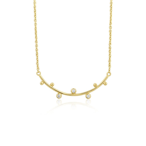 Touch of Sparkle Gold Stud Double Necklace Jewellery Ania Haie 