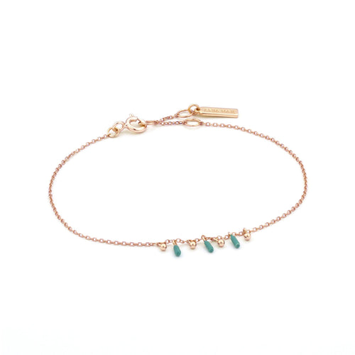 Turquoise Dotted Triple Drop Bracelet jewellery Ania Haie 