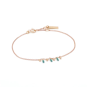 Turquoise Dotted Triple Drop Bracelet jewellery Ania Haie 