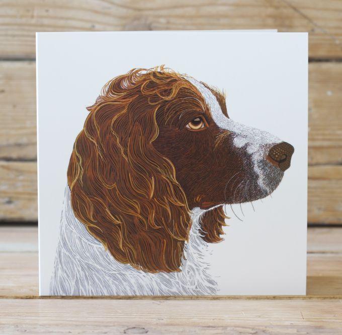 Walter the Springer Spaniel Card Stationery Bird 