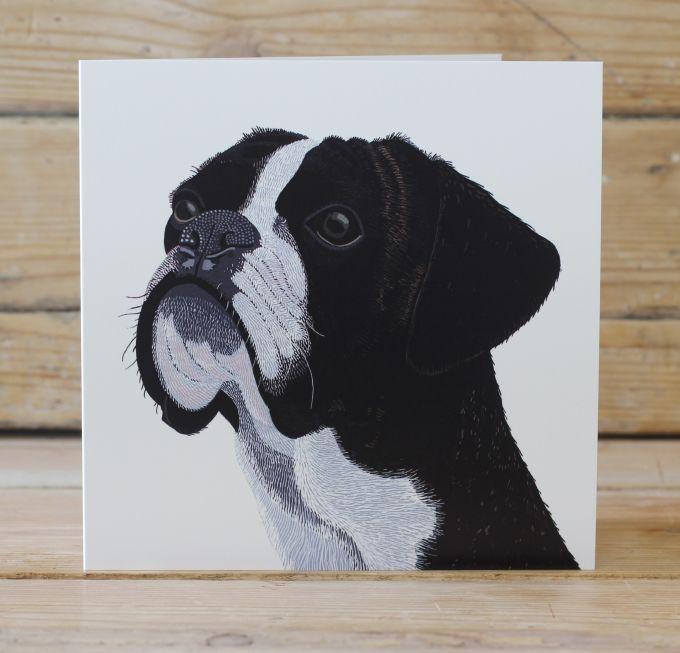 Wilf the Boxer Card Stationery Bird 